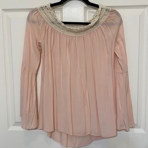 Pink and lace blouse